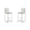 Manhattan Comfort Element 29" Faux Leather Bar Stool in Pearl White and Polished Chrome (Set of 2) 2-BS010-PW - alternate 1